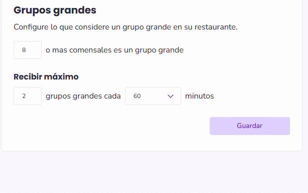 Configuración de grupos grandes